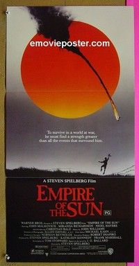 K411 EMPIRE OF THE SUN Australian daybill movie poster '87 Bale, Malkovich