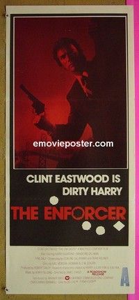 K414 ENFORCER Australian daybill movie poster '77 Clint Eastwood,classic