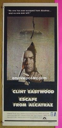 K415 ESCAPE FROM ALCATRAZ Australian daybill movie poster '79 Clint Eastwood