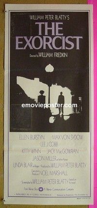 K422 EXORCIST Australian daybill movie poster '74 Friedkin, Von Sydow