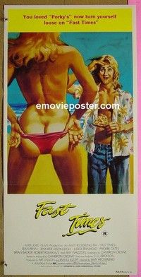 K429 FAST TIMES AT RIDGEMONT HIGH Australian daybill movie poster '82 Penn