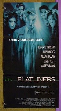 K443 FLATLINERS Australian daybill movie poster '90 Sutherland, Roberts