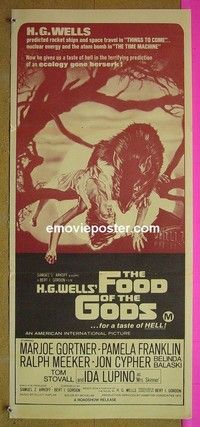 K446 FOOD OF THE GODS Australian daybill movie poster '76 AIP H.G. Wells