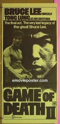 K467 GAME OF DEATH 2 Australian daybill movie poster '81 Bruce Lee