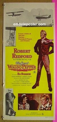 K486 GREAT WALDO PEPPER Australian daybill movie poster '75 Redford