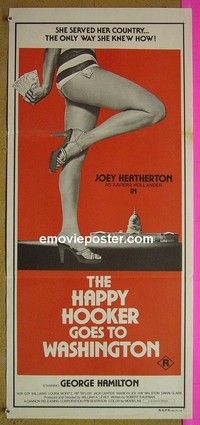 K493 HAPPY HOOKER GOES TO WASHINGTON New Zealand daybill movie poster '77