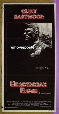 K497 HEARTBREAK RIDGE Australian daybill movie poster '86 Eastwood