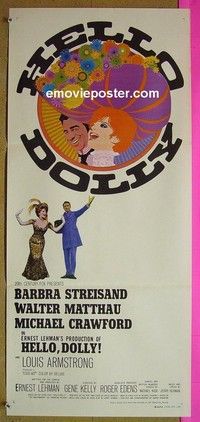 K502 HELLO DOLLY Australian daybill movie poster '70 Streisand, Matthau
