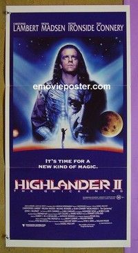 K510 HIGHLANDER 2 Australian daybill movie poster '91 Christopher Lambert
