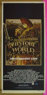 K511 HISTORY OF THE WORLD PART I Australian daybill movie poster '81