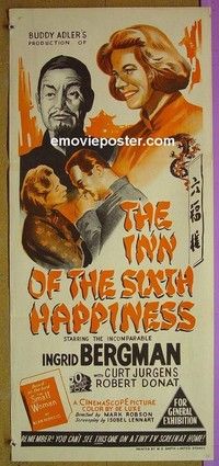 K535 INN OF THE 6TH HAPPINESS Australian daybill movie poster '59 Bergman