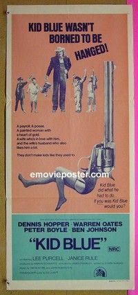 K556 KID BLUE Australian daybill movie poster '73 Dennis Hopper, Oates