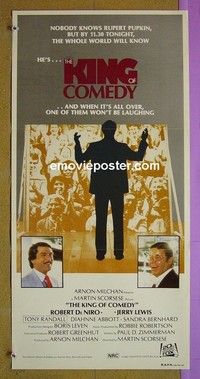 K566 KING OF COMEDY Australian daybill movie poster '83 DeNiro, Scorsese