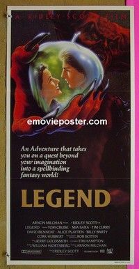 K589 LEGEND Australian daybill movie poster '86 Tom Cruise