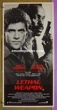 K594 LETHAL WEAPON Australian daybill movie poster '87 Gibson, Glover