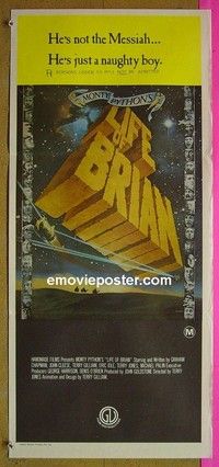 K598 LIFE OF BRIAN Australian daybill movie poster '79 Monty Python