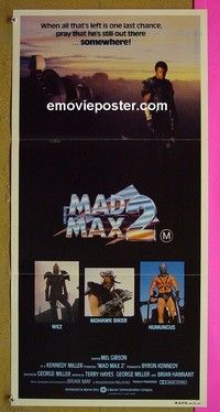 K620 MAD MAX 2: THE ROAD WARRIOR Australian daybill movie poster '82 Mel