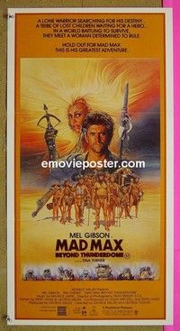 K621 MAD MAX BEYOND THUNDERDOME Australian daybill movie poster '85 Gibson