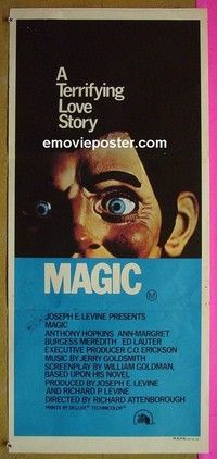 K622 MAGIC Australian daybill movie poster '78 Hopkins, Ann-Margret