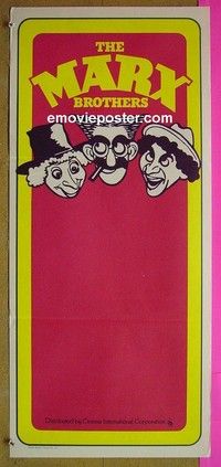K641 MARX BROTHERS Australian daybill movie poster '70s Groucho, Harpo