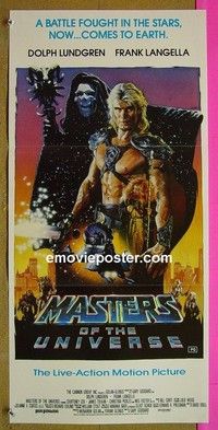 K643 MASTERS OF THE UNIVERSE Australian daybill movie poster '87 Lundgren