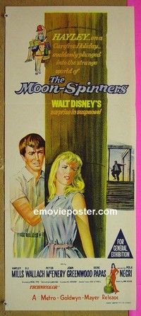 K675 MOON-SPINNERS Australian daybill movie poster '64 Hayley Mills