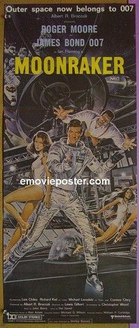 K674 MOONRAKER Australian daybill movie poster '79 Roger Moore as Bond