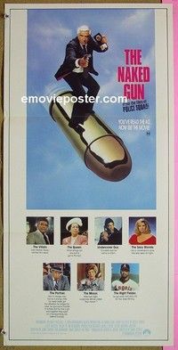 K688 NAKED GUN Australian daybill movie poster '88 Leslie Nielsen!