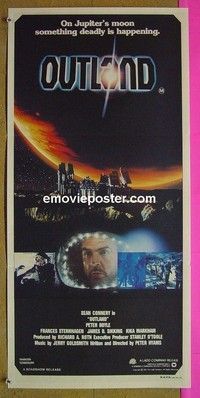 K722 OUTLAND Australian daybill movie poster '81 Sean Connery, Boyle