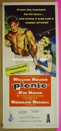 K744 PICNIC Australian daybill movie poster '56 William Holden, Novak