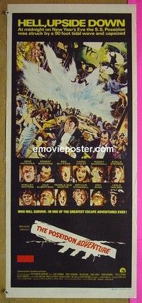 K755 POSEIDON ADVENTURE Australian daybill movie poster '72 Hackman