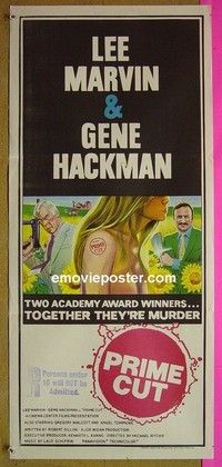 K761 PRIME CUT Australian daybill movie poster '72 Marvin, Hackman