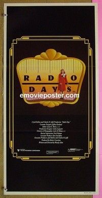 K768 RADIO DAYS Australian daybill movie poster '87 Woody Allen, Mike Starr
