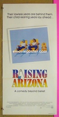 K772 RAISING ARIZONA Australian daybill movie poster '87 Nicolas Cage