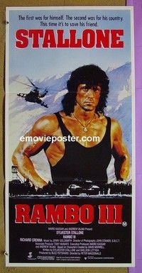 K774 RAMBO 3 Australian daybill movie poster '88 Sylvester Stallone