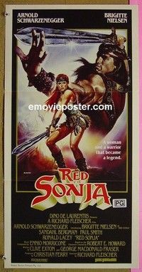 K781 RED SONJA Australian daybill movie poster '85 Schwarzenegger