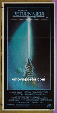 K785 RETURN OF THE JEDI Australian daybill movie poster '83 George Lucas