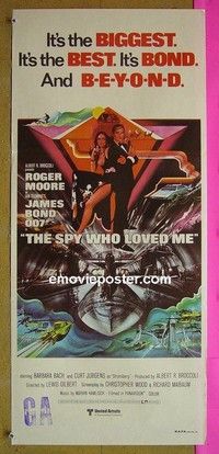 K865 SPY WHO LOVED ME Australian daybill movie poster '77 Moore as Bond