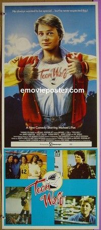 K894 TEEN WOLF Australian daybill movie poster '85 Michael J. Fox