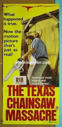 K898 TEXAS CHAINSAW MASSACRE Aust daybill '84 Tobe Hooper cult classic slasher horror!