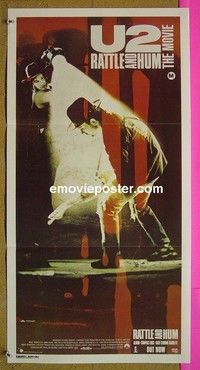 K924 U2 RATTLE & HUM Australian daybill movie poster '88 Bono, Irish rock!