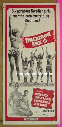 K929 UNTAMED SEX Australian daybill movie poster '79 German sexploitation!