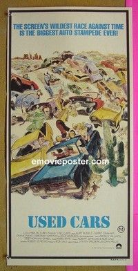 K932 USED CARS Australian daybill movie poster '80 Kurt Russell, Jack Warden