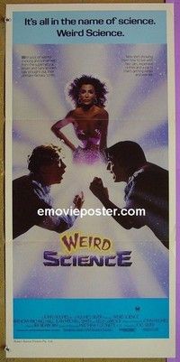 K949 WEIRD SCIENCE Australian daybill movie poster '85 Kelly LeBrock