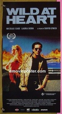 K955 WILD AT HEART Australian daybill movie poster '90 David Lynch, Cage