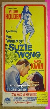 K963 WORLD OF SUZIE WONG Australian daybill movie poster '60 Holden