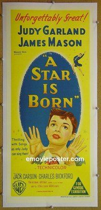 M105 STAR IS BORN linen Australian daybill movie poster '54 Garland