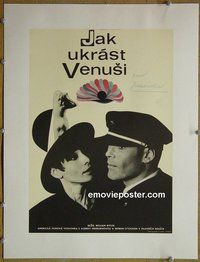 M157 HOW TO STEAL A MILLION linen Czech movie poster '66 A. Hepburn