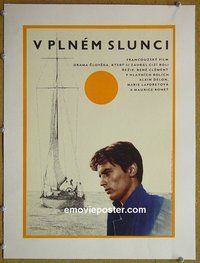 M159 PURPLE NOON linen Czech movie poster '60 Alain Delon, Clement