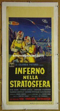 M129 BATTLE IN OUTER SPACE linen Italian locandina movie poster '60